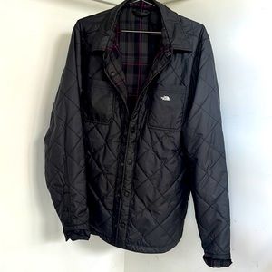The North Face Reversible Black/Plaid Lightweight Quilted Jacket